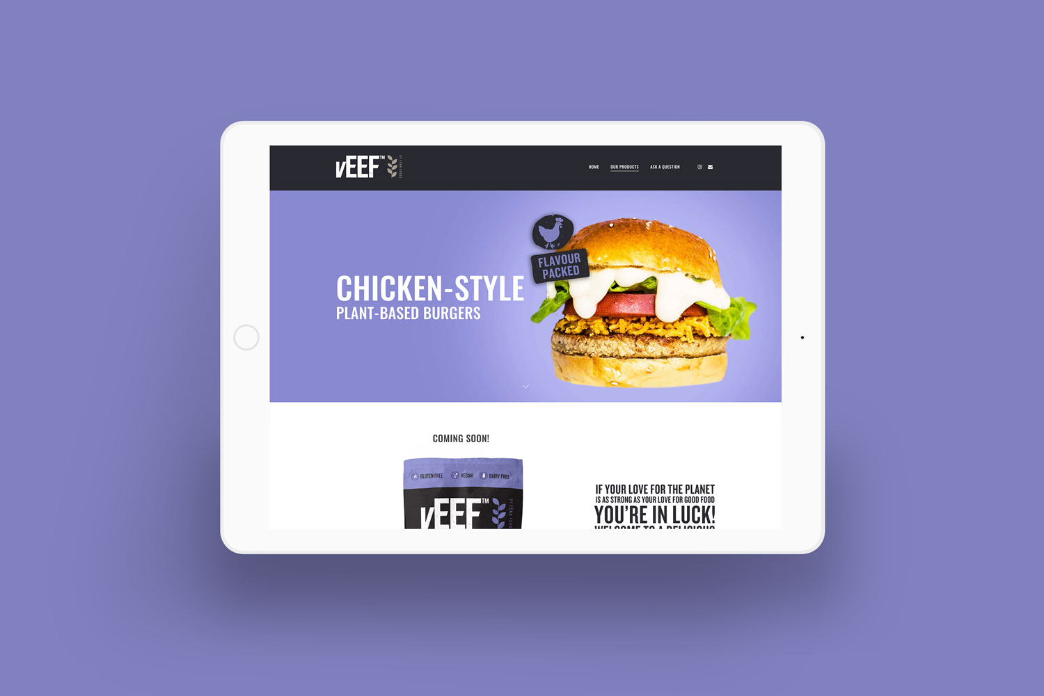 veef chicken website design