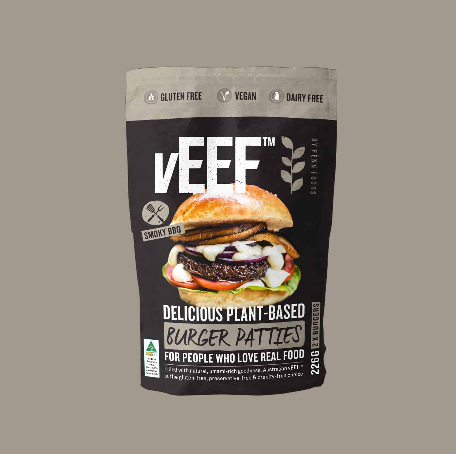 veef smokey burger packaging design