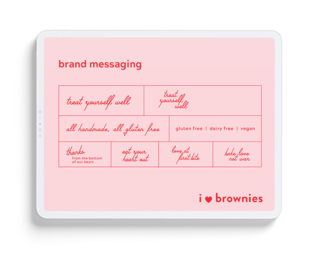 i heart brownies brand style guide