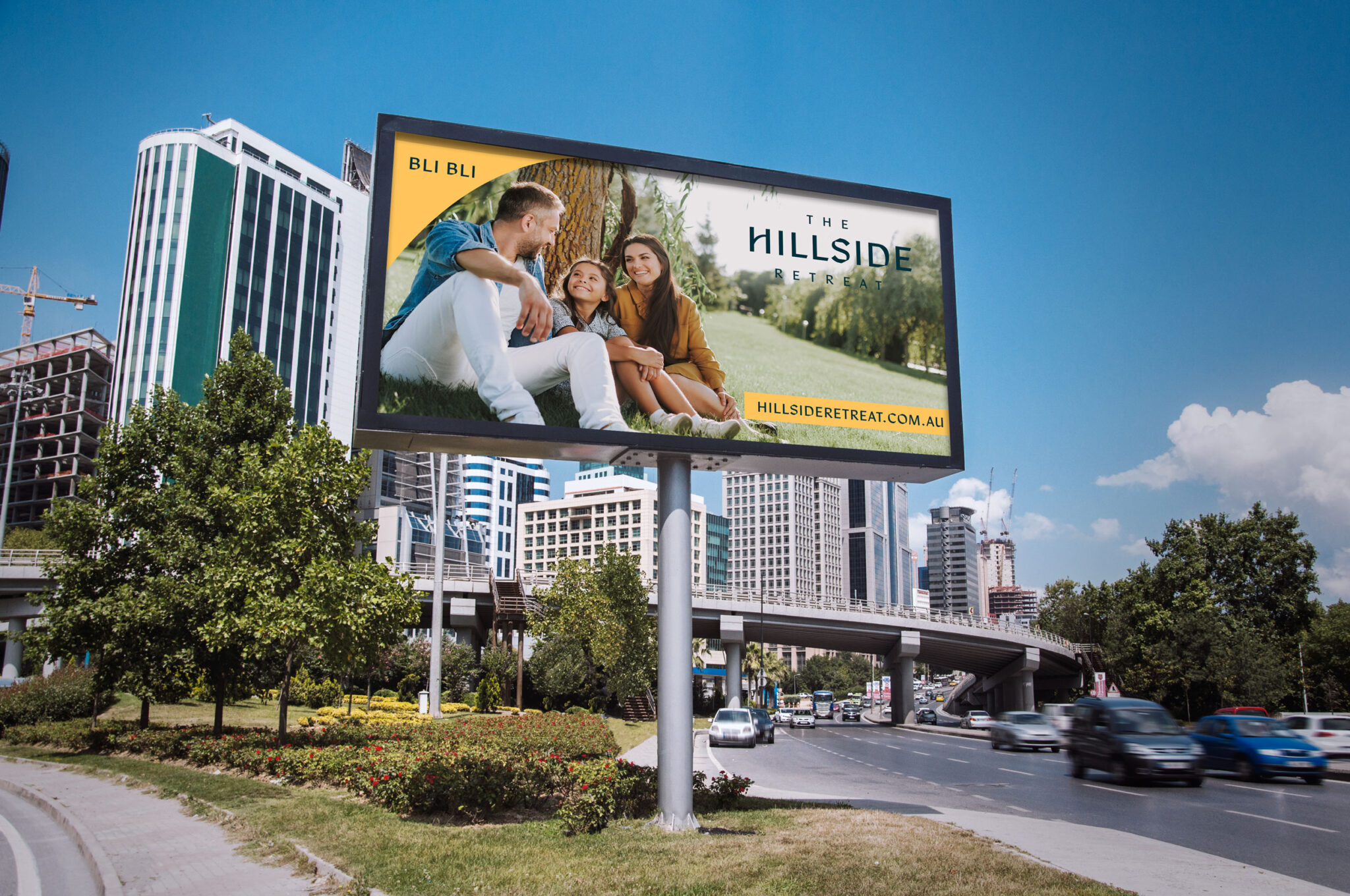 Hillside Retreat, image of happy couple on the hills - Property Branding Sunshine Coast