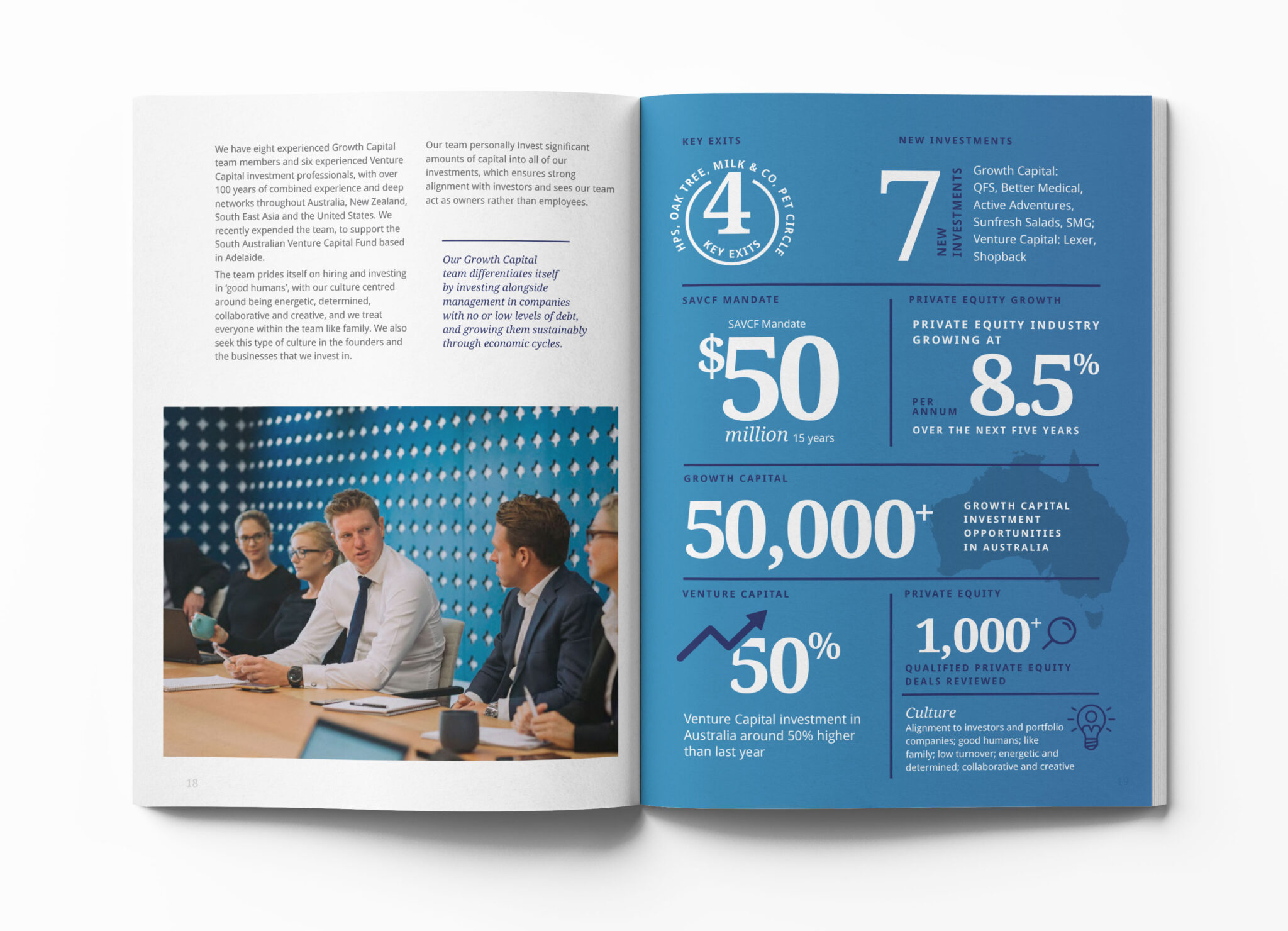 blue sky investor booklet design