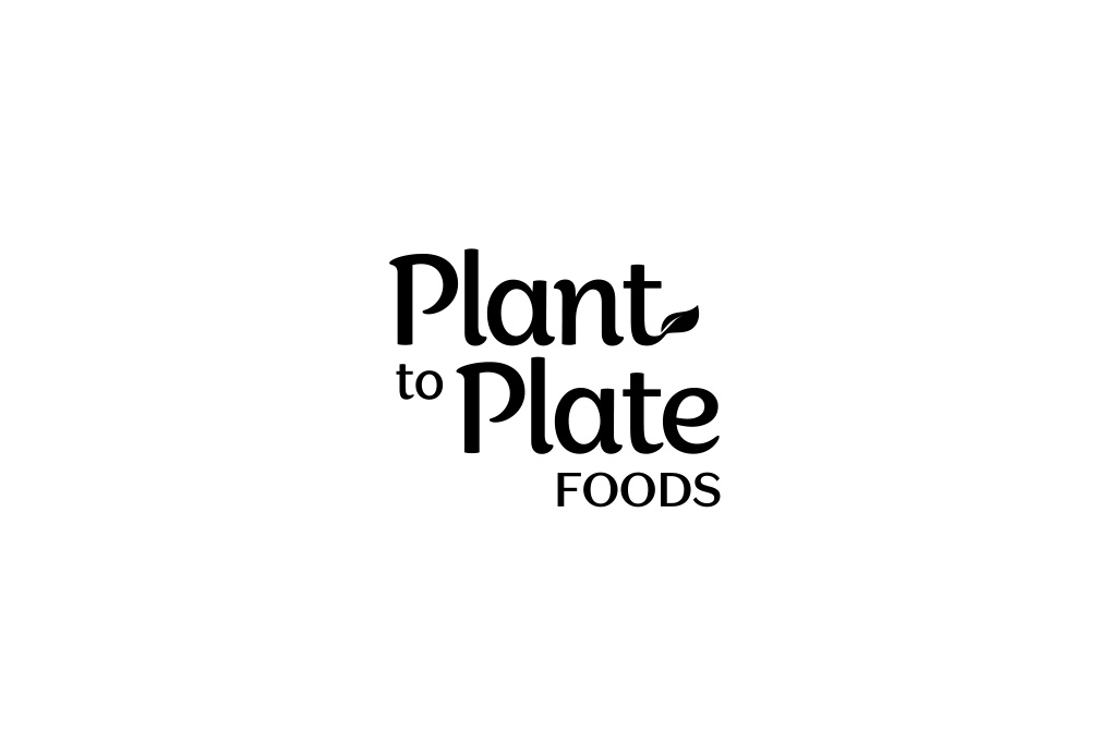 plant to plate vegan foods logo design