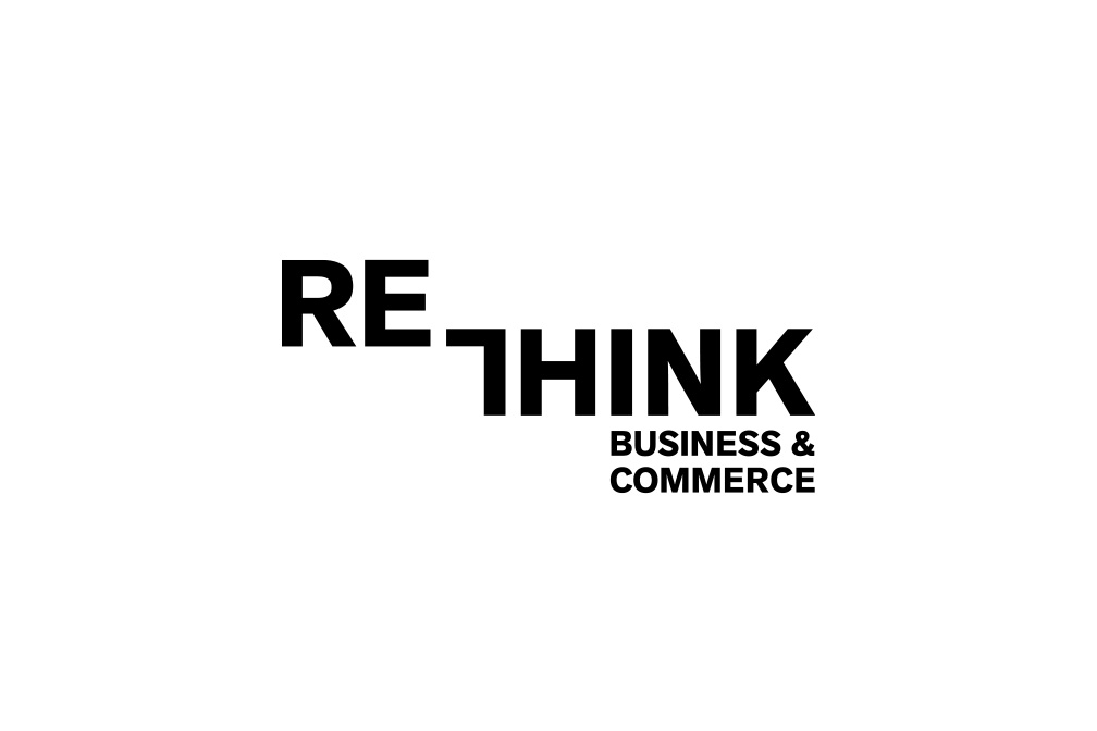 rethink business and commerce logo design